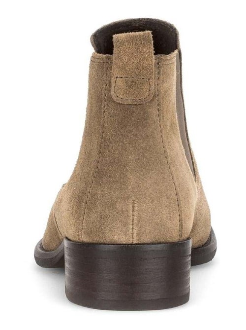 Bottines chelsea  en cuir - Kiabi