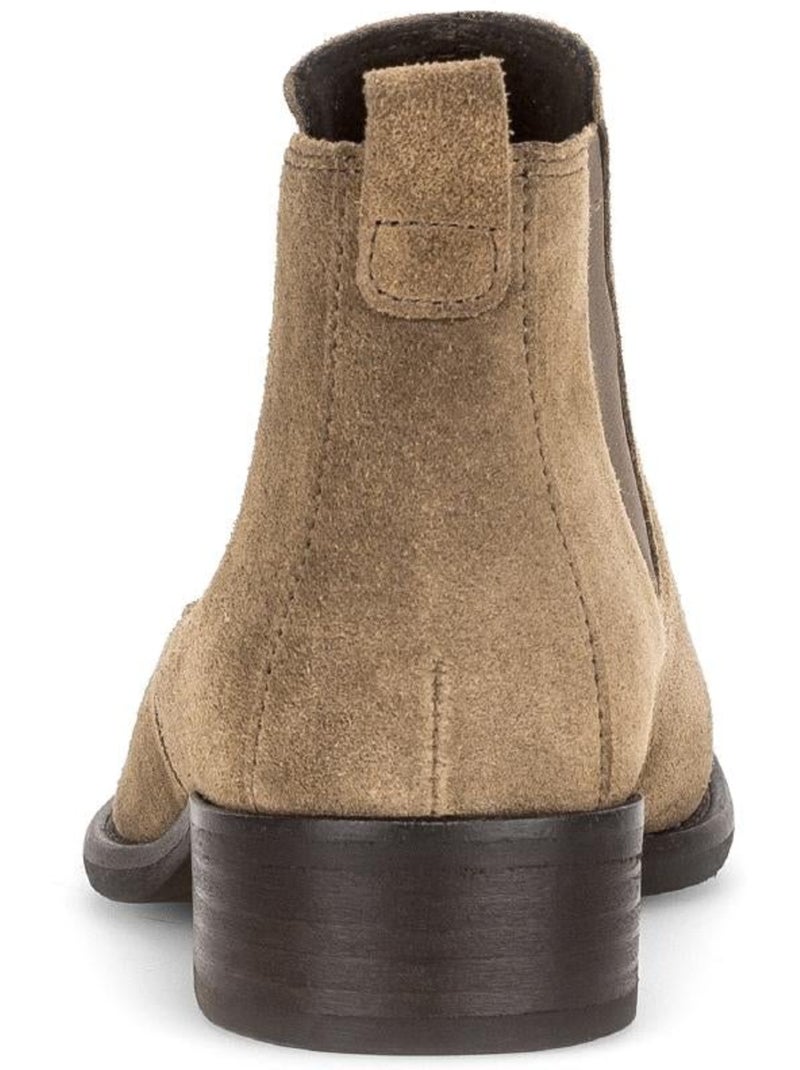 Bottines chelsea  en cuir Marron clair - Kiabi