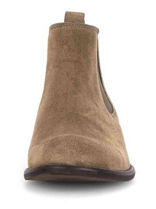 Bottines chelsea  en cuir - Kiabi