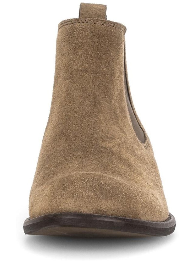 Bottines chelsea  en cuir Marron clair - Kiabi