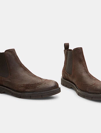 Bottines Chelsea en cuir velours BATA