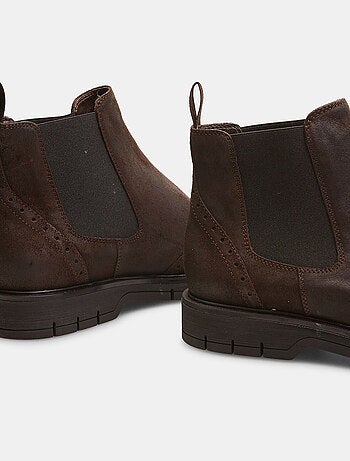 Bottines Chelsea en cuir velours BATA