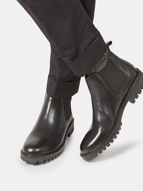 Bottines Chelsea en cuir véritable BATA - Kiabi