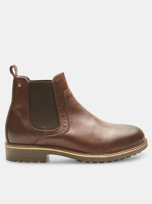 Bottines Chelsea en cuir véritable d'hiver BATA - Kiabi
