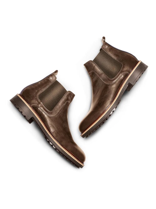 Bottines Chelsea en cuir véritable d'hiver BATA - Kiabi