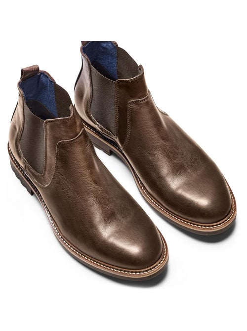 Bottines Chelsea en cuir véritable d'hiver BATA - Kiabi