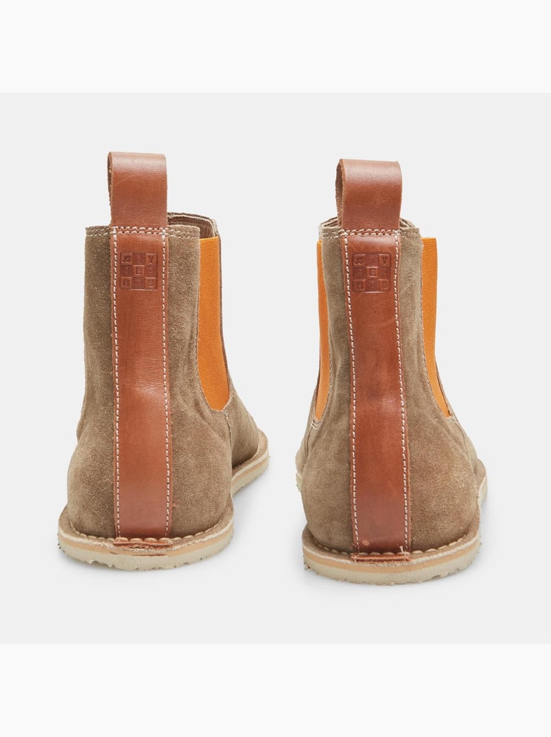 Bottines Chelsea en daim barefoot Bata Beige - Kiabi