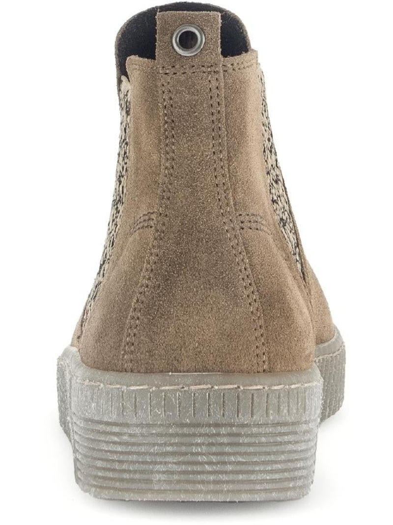 Bottines chelsea  en Nubuck Beige - Kiabi