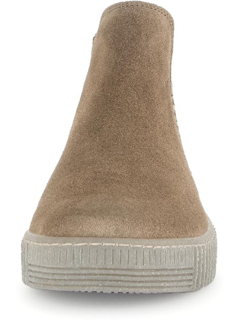 Bottines chelsea  en Nubuck Beige - Kiabi