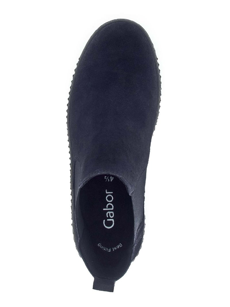 Bottines chelsea  en Nubuck Bleu - Kiabi