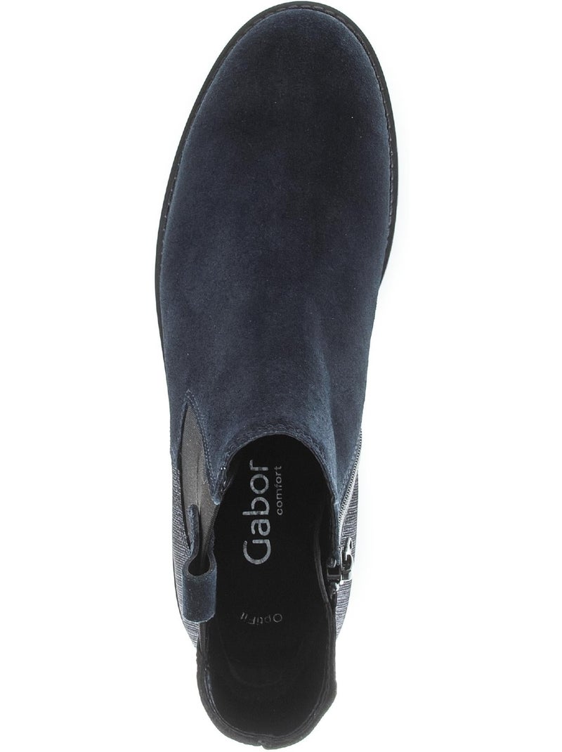 Bottines chelsea  en Nubuck Bleu - Kiabi