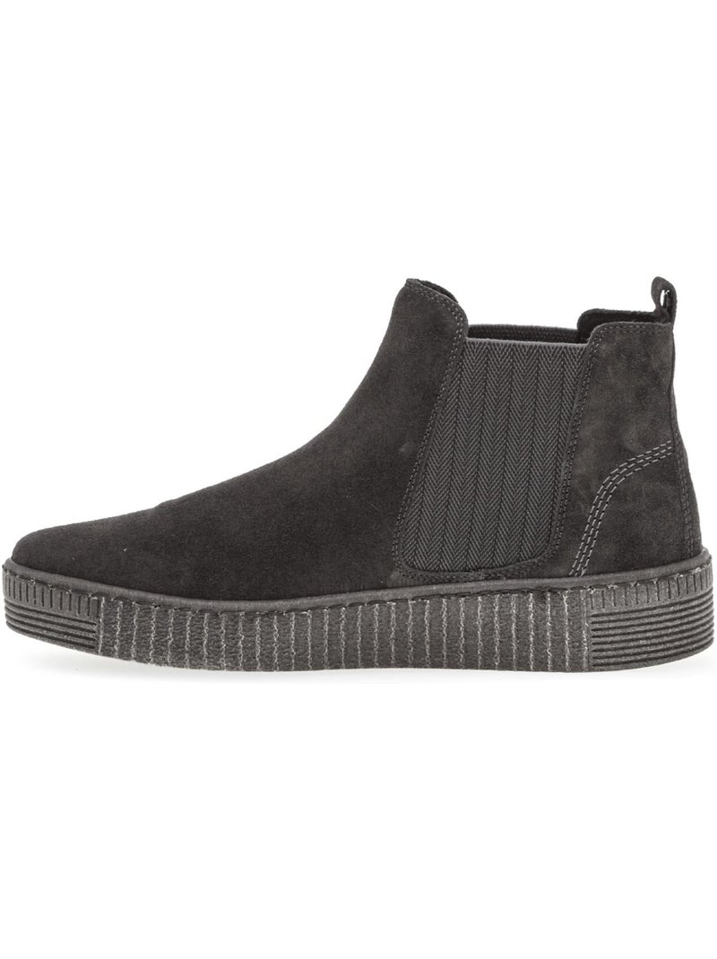 Bottines chelsea  en Nubuck Gris Gris - Kiabi