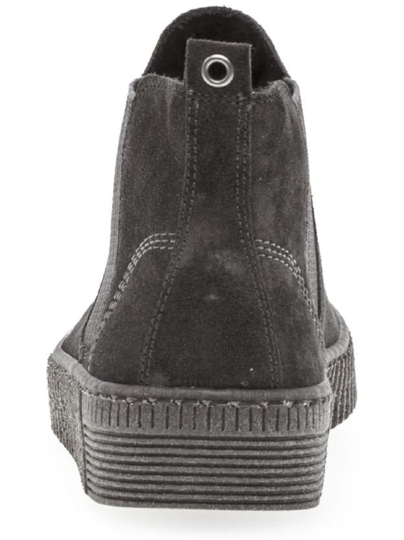 Bottines chelsea  en Nubuck Gris Gris - Kiabi