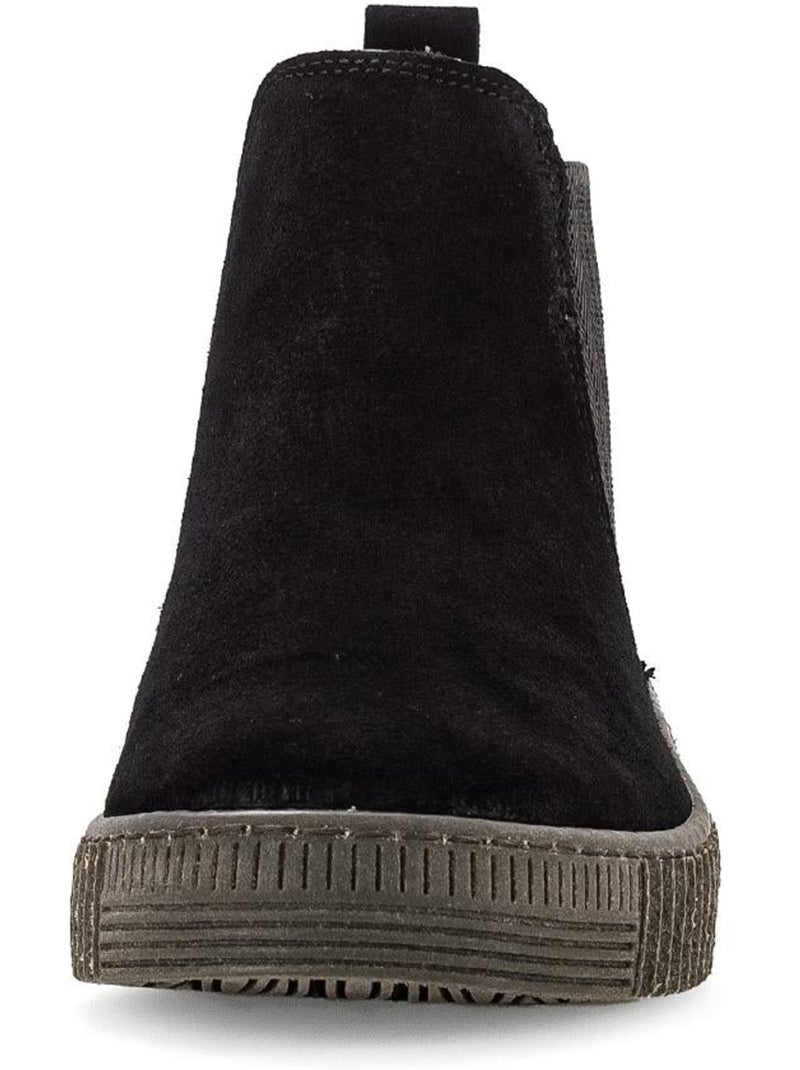 Bottines chelsea  en Nubuck Noir - Kiabi