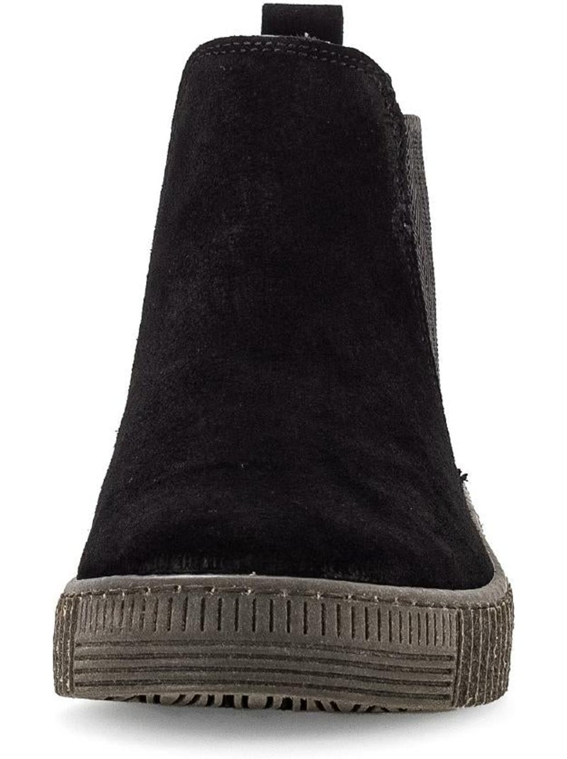 Bottines chelsea  en Nubuck Noir Noir - Kiabi