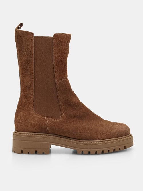 Bottines Chelsea en suède - Kiabi