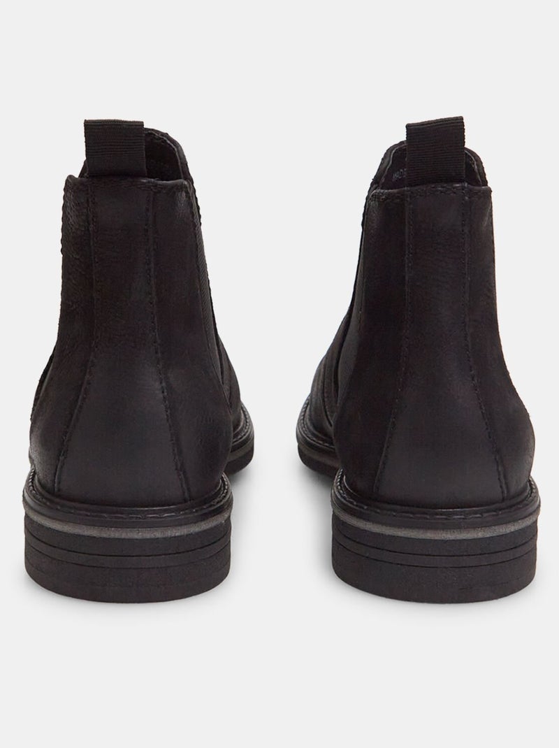 Bottines Chelsea en véritable cuir BATA Noir - Kiabi