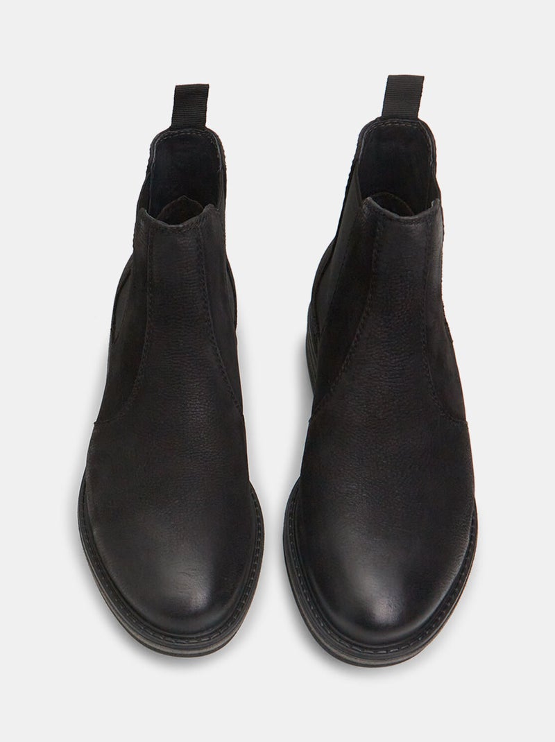Bottines Chelsea en véritable cuir BATA Noir - Kiabi