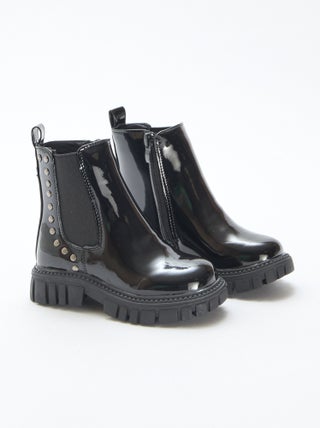 Bottines chelsea en verni