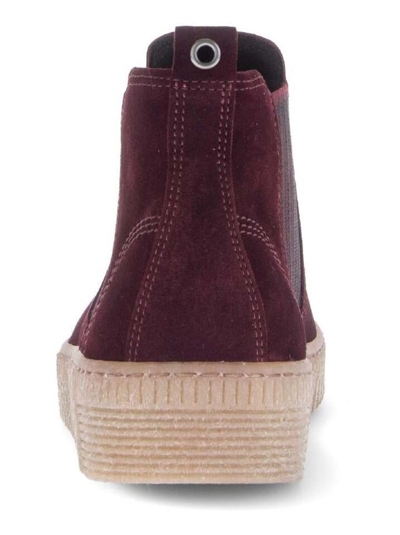 Bottines chelsea  enNubuck Rouge - Kiabi