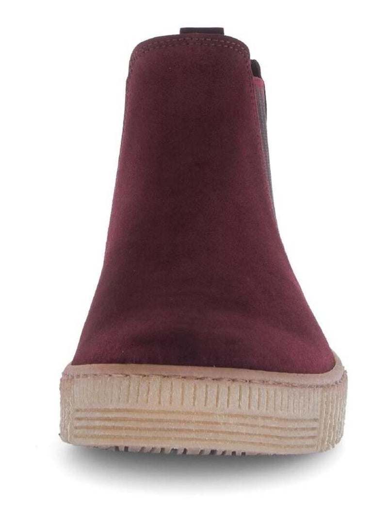 Bottines chelsea  enNubuck Rouge - Kiabi