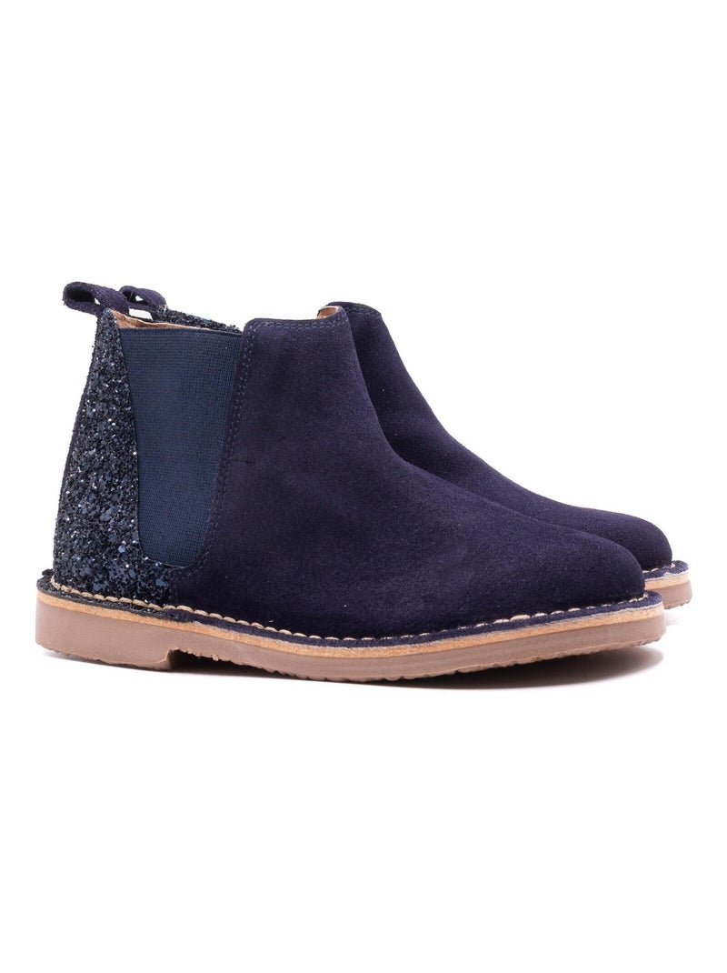 Bottines Chelsea Fille - Boni Jade Noir Bleu marine Bleu - Kiabi
