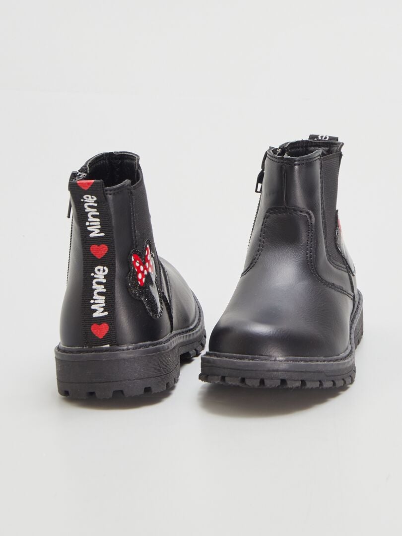 Bottines chelsea 'Minnie' Noir - Kiabi
