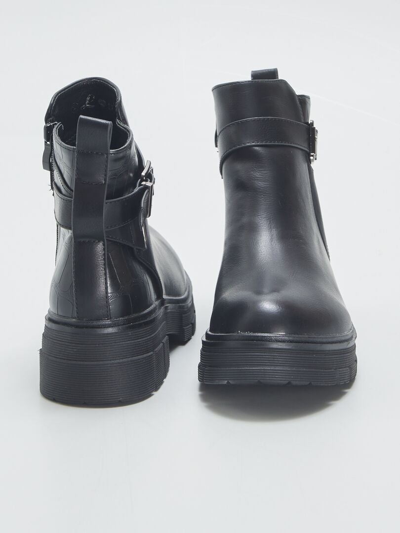 Bottines chelsea noir - Kiabi