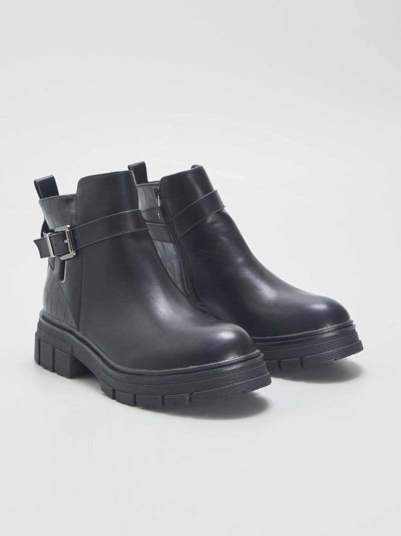 Bottines chelsea noir - Kiabi