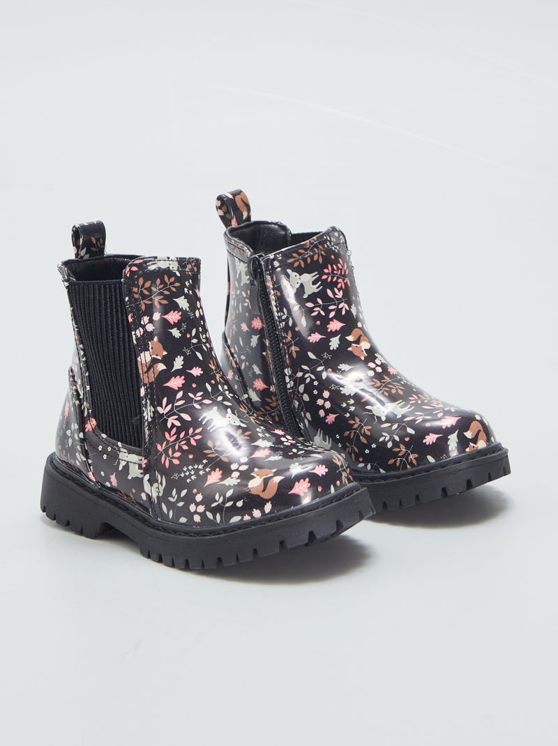 Bottines chelsea Noir - Kiabi