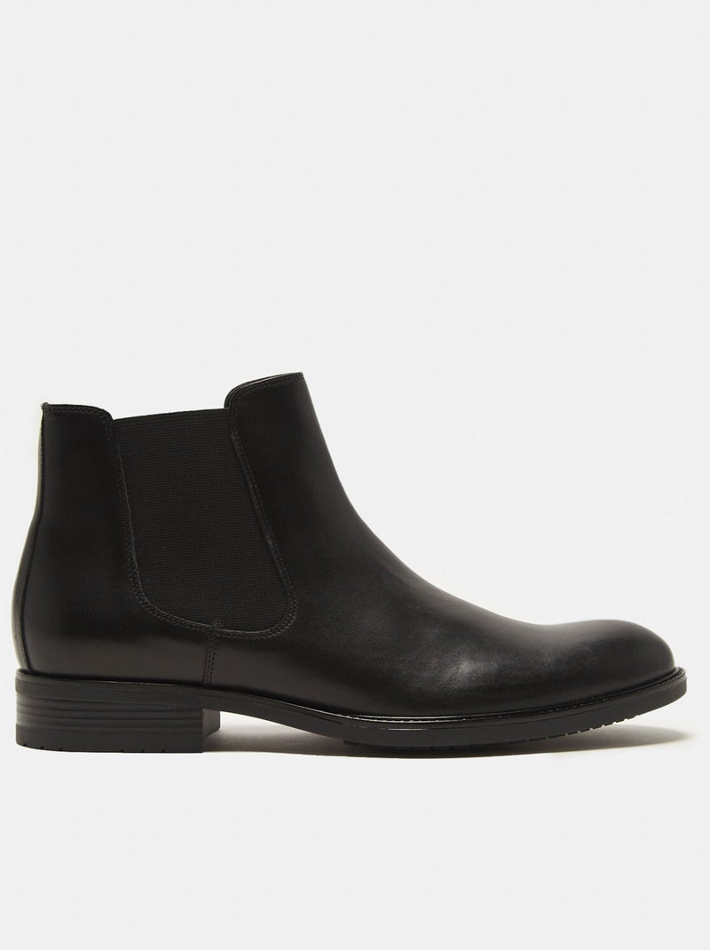 Chaussures Sambo FOX-FIGHT B7 - Cuir Et Daim - Semelle Souple - Pour Lutte Et Arts Martiaux - Noir