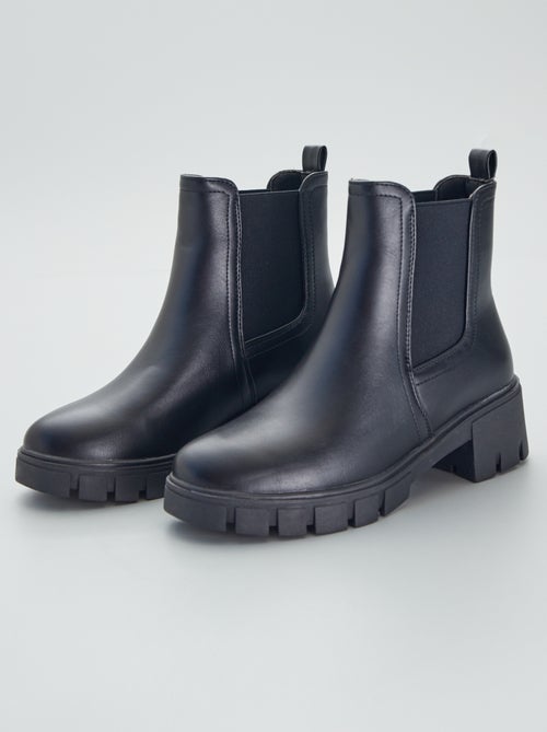 Bottines 'Chelsea' semelles épaisses - Kiabi
