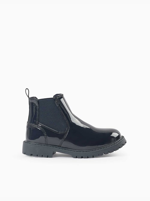 Bottines chelsea vernies avec semelle antidérapante - Kiabi Bottines chelsea vernies avec semelle antidérapante - Kiabi