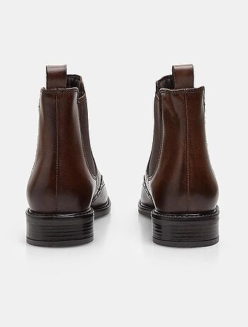 Bottines Cheville en cuir avec brogue BATA