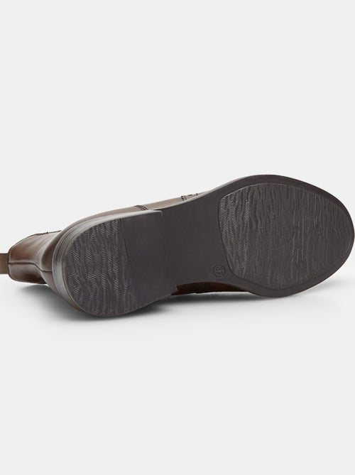 Bottines Cheville en cuir avec brogue BATA - Kiabi