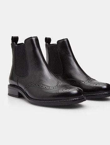 Bottines Cheville en cuir avec brogue BATA