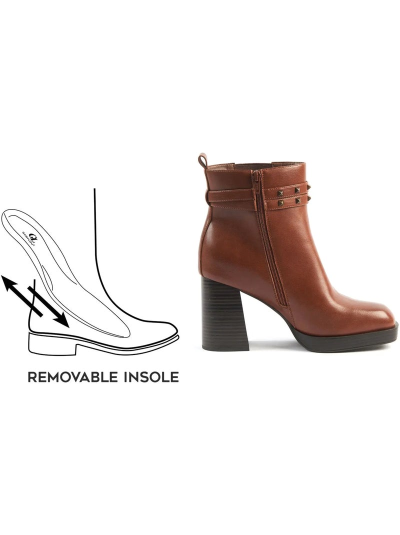 Bottines chevilles & pieds larges 2xl - kim Marron - Kiabi