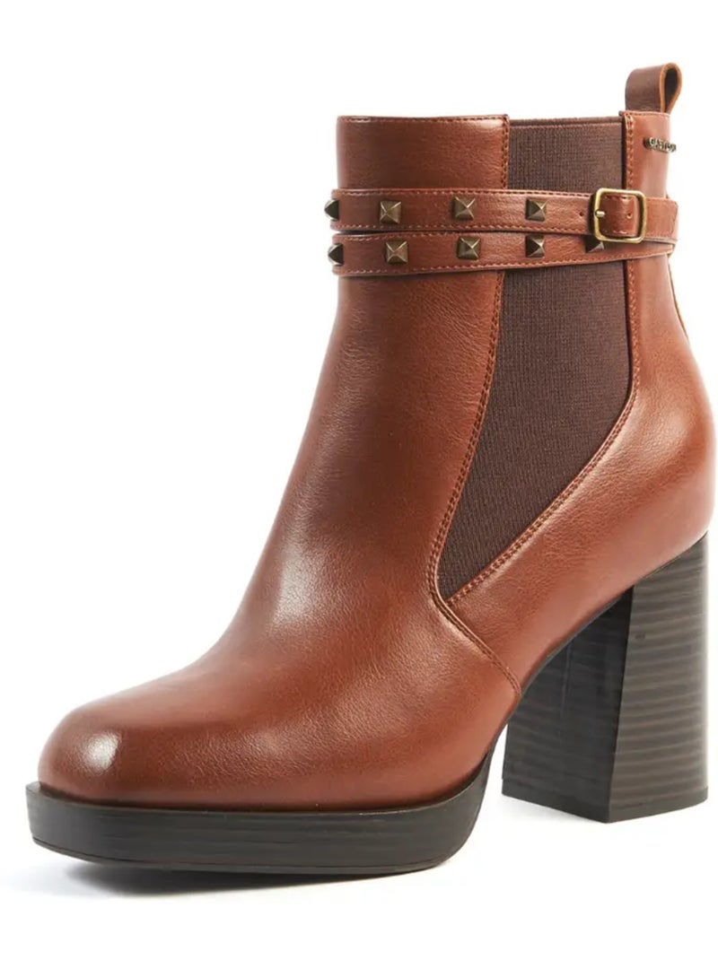 Bottines chevilles & pieds larges 2XL - Modèle Kim Marron - Kiabi