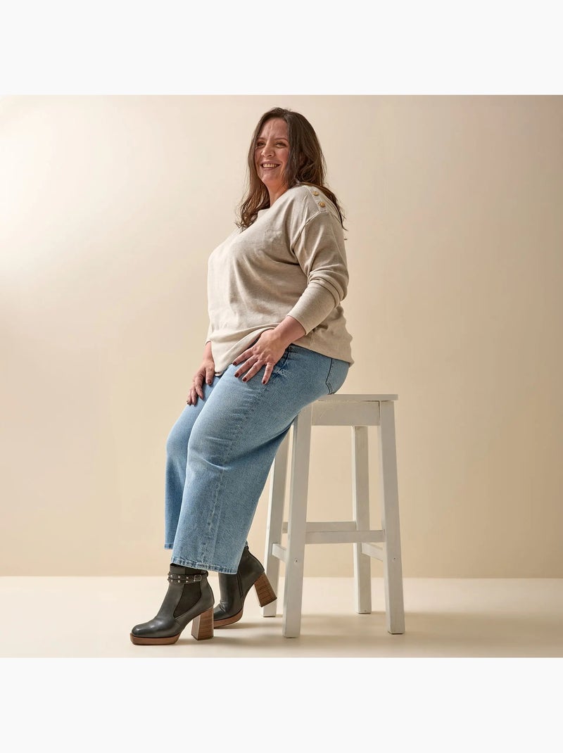 Bottines chevilles & pieds larges 2XL - Modèle Kim Noir - Kiabi