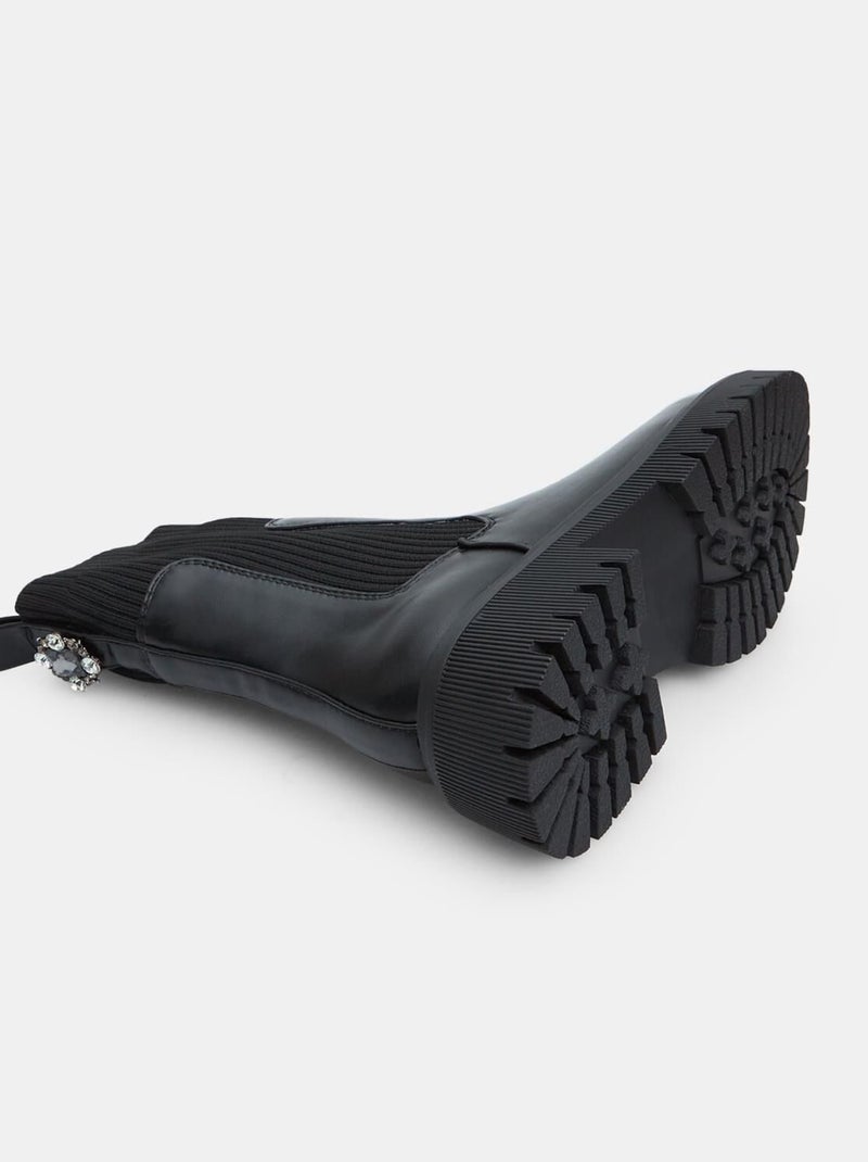 Bottines combat boots BATA Noir - Kiabi