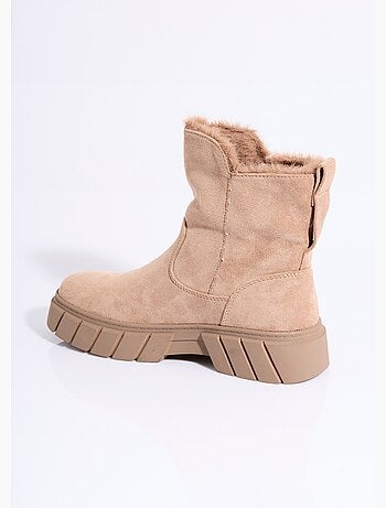 Bottines compensées chaudes en suédine - AFIBEL