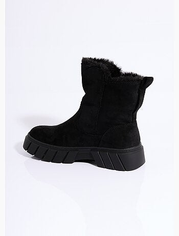 Bottines compensées chaudes en suédine - AFIBEL