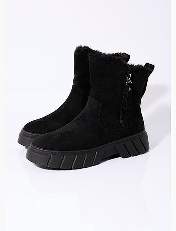 Bottines compensées chaudes en suédine - AFIBEL