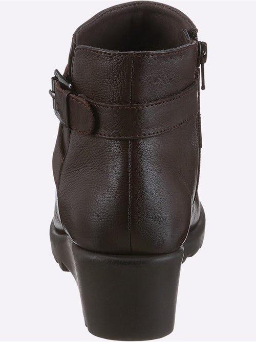 Bottines compensées cuir nappa de vache - taille standard - helline - Kiabi Bottines compensées cuir nappa de vache - taille standard - helline - Kiabi