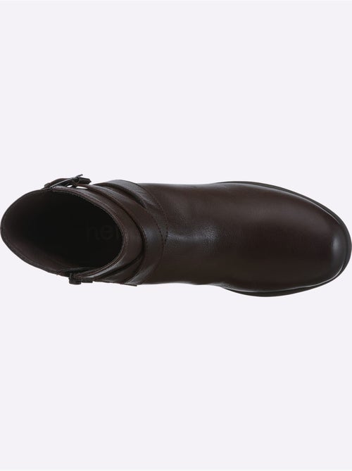 Bottines compensées cuir nappa de vache - taille standard - helline - Kiabi Bottines compensées cuir nappa de vache - taille standard - helline - Kiabi