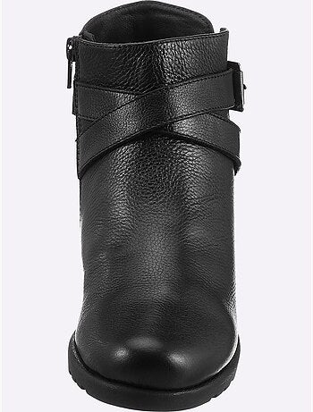 Bottines compensées cuir nappa de vache - taille standard - helline