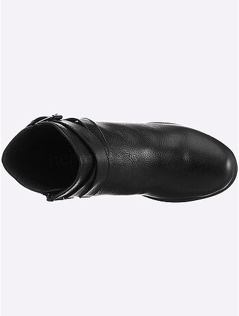 Bottines compensées cuir nappa de vache - taille standard - helline