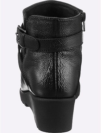 Bottines compensées cuir nappa de vache - taille standard - helline