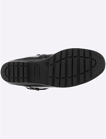 Bottines compensées cuir nappa de vache - taille standard - helline