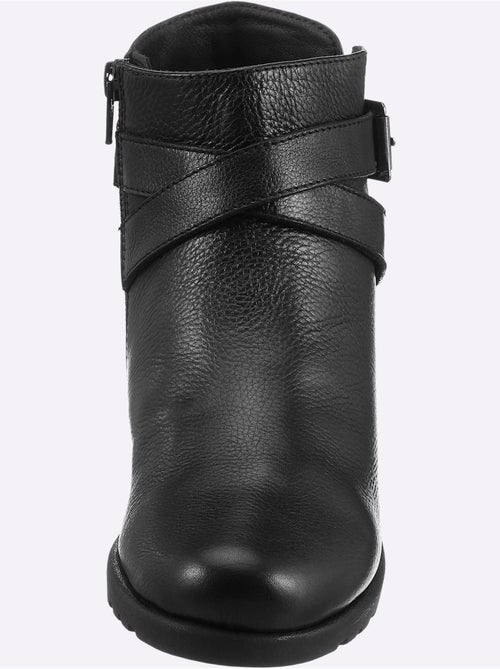 Bottines compensées cuir nappa de vache - taille standard - helline - Kiabi Bottines compensées cuir nappa de vache - taille standard - helline - Kiabi
